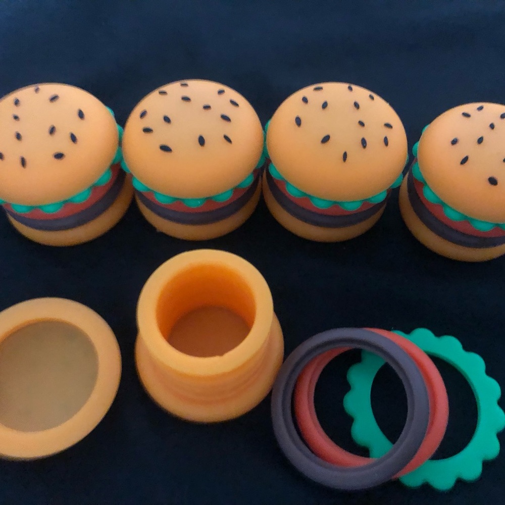 Pack of Five (5) Silicon Hamburger 5mL Containers